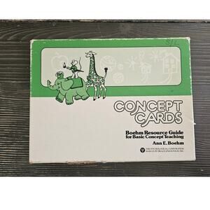 Vintage 1976 Boehm Resource Guide for Basic Concept Teaching - Concept Cards
